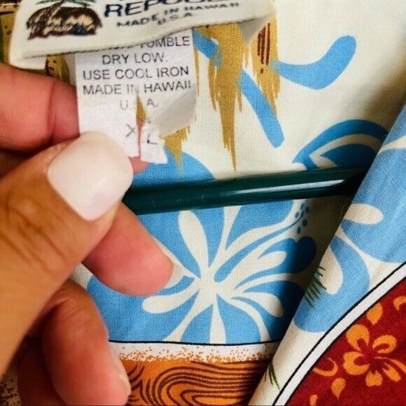 Aloha Republic Surfing Diamond Head Hawaiian Shirt Size XL - Picture 5 of 8